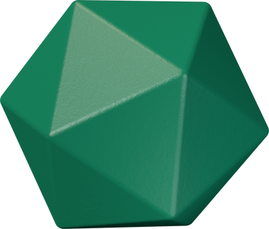 Green icosahedron 3D