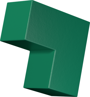 Green L shape 3D